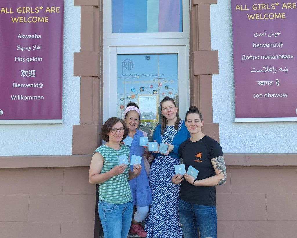 Invi Bracelet donations to Fem Madchen haus Frankfurt